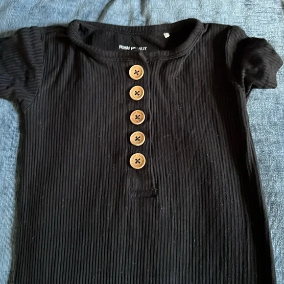 Short Sleeve Henley Romper - Picture 3 of 6